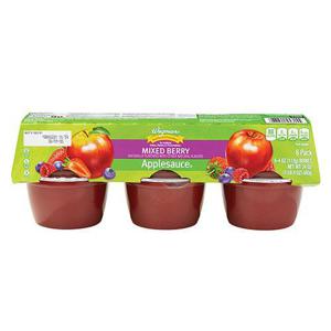 Wegmans Mixed Berry Applesauce, 6 Pack