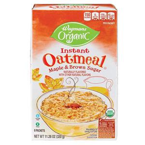 Wegmans Organic Instant Oatmeal, Maple & Brown Sugar