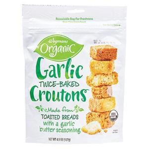 Wegmans Organic Garlic Twice-Baked Croutons