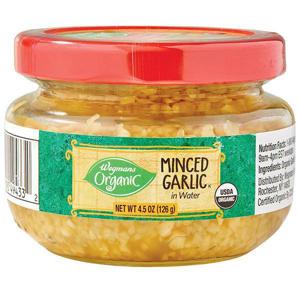 Wegmans Organic Garlic, Minced, in Water