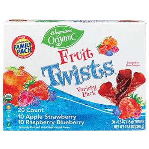 Wegmans Organic Fruit Twists, Variety Pack, FAMILY PACK