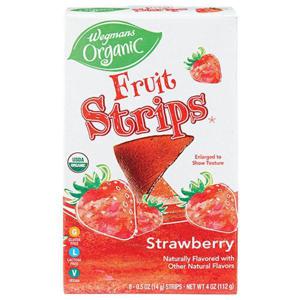 Wegmans Organic Fruit Strips, Strawberry