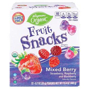 Wegmans Organic Fruit Snack, Gummy, FAMILY PACK