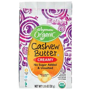 Wegmans Organic Creamy Cashew Butter Squeeze Pouch