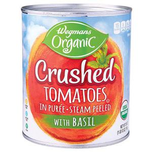 Wegmans Organic Steam Peeled Crushed Tomatoes in Puree with Basil