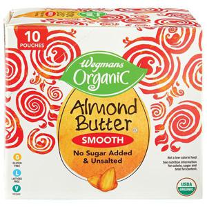 Wegmans Organic Smooth Almond Butter Squeeze Pouch Box, FAMILY PACK