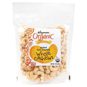 Wegmans Organic Salted Dry Roasted Whole Cashews