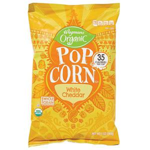 Wegmans Organic Popcorn, White Cheddar