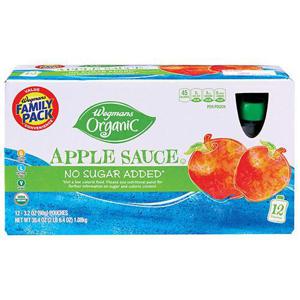 Wegmans Organic No Sugar Added Apple Sauce FAMILY PACK