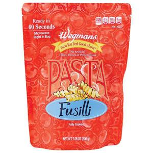 Wegmans Pasta, Ready, Fusilli, Microwavable