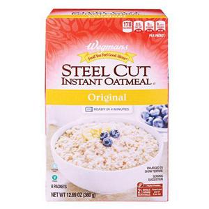 Wegmans Original Steel Cut Instant Oatmeal, 8 Packets