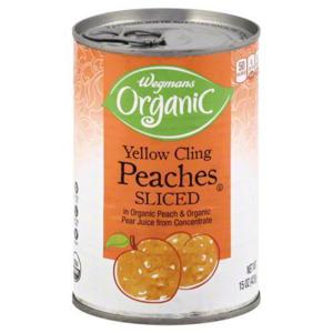 Wegmans Organic Yellow Cling Peaches Sliced