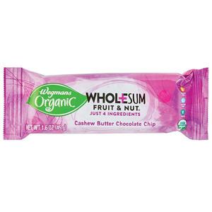 Wegmans Organic Wholesum Fruit & Nut Cashew Butter Chocolate Chip Bar