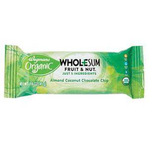 Wegmans Organic Wholesum Fruit & Nut Almond Coconut Chocolate Chip Bars