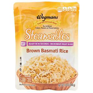 Wegmans Rice, Brown Basmati, Steamables