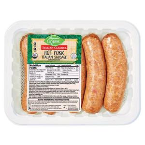 Wegmans Italian Classics Organic Hot Pork Italian Sausage Links