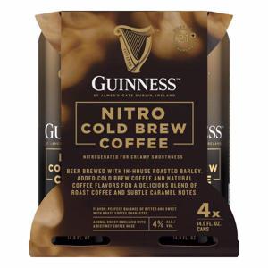 Guinness Nitro Coffee, Cold Brew, 4/14.9 oz cans