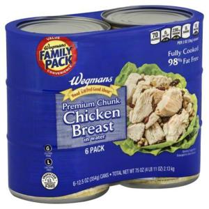 Wegmans Premium Chunk Chicken Breast in Water, FAMILY PACK