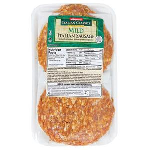 Wegmans Italian Classics Mild Italian Sausage Patties