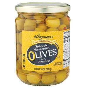 Wegmans Spanish Manzanilla Olives with Pimento