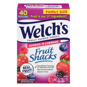 Welch's Fruit Snacks, Berries 'n Cherries, Family Size