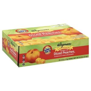 Wegmans Yellow Cling Diced Peaches, FAMILY PACK