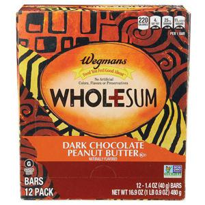 Wegmans Wholesum Bars, Dark Chocolate Peanut Butter