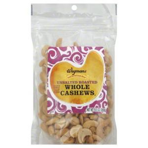 Wegmans Unsalted Roasted Whole Cashews