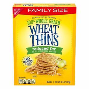 Wheat Thins Snacks, Reduced Fat, Family Size