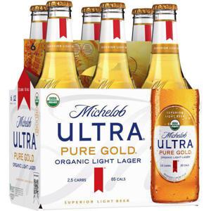 Michelob Ultra Pure Gold Pure Gold Organic Light Lager,  6/12 oz bottles