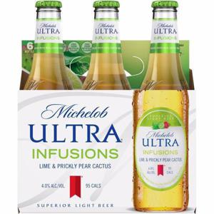 Michelob Ultra Beer, Lime & Prickly Pear Cactus, Infusions 6/12 oz bottles