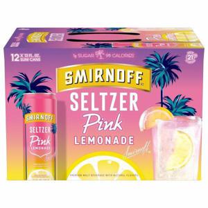 Smirnoff Pink Lemonade Hard Seltzer 12pk/12 oz cans