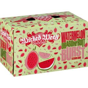 WICKED WEED Watermelon Dragonfruit Burst, Session Sour 6/12 oz cans