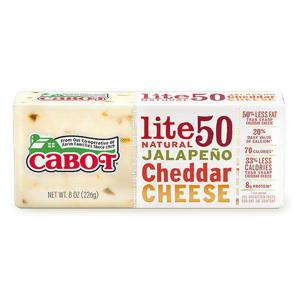 Cabot Cheese Cheese, Jalapeno Light Cheddar Bar