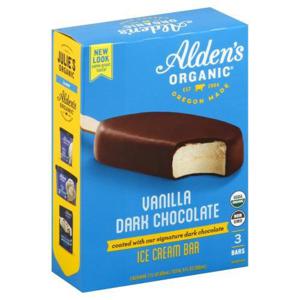 ALDEN'S ORGANIC Ice Cream Bar, Vanilla Dark Chocolate