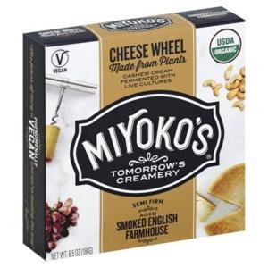 Miyoko's Cheese Wheel, Semi Firm, Aged Smoked English Farmhouse