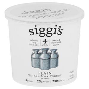 Siggi's Yogurt, Whole-Milk, Icelandic Style Cream-Skyr, Strained, Plain