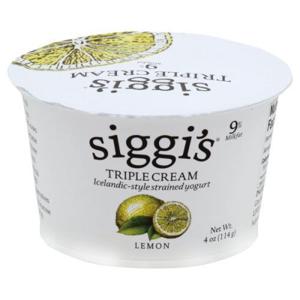 Siggi's Yogurt, Triple Cream, Icelandic-Style, Strained, Lemon