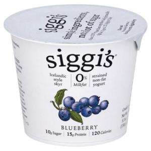 Siggi's Yogurt, Non-Fat, Icelandic Style Skyr, Strained, Blueberry