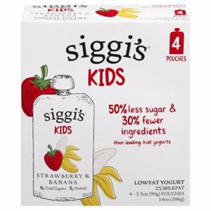 Siggi's Yogurt, Lowfat, Strawberry & Banana, Kids