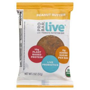 Pro Bar Live Nutrition Bar, Live Probiotic, Peanut Butter