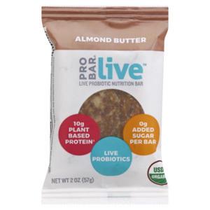 Pro Bar Live Nutrition Bar, Live Probiotic, Almond Butter