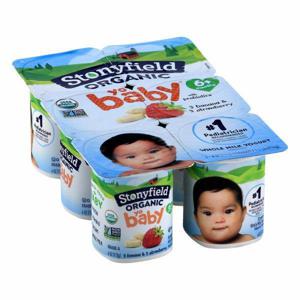 Stonyfield Organic Yogurt, Whole Milk, Banana & Strawberry, 6+ Months