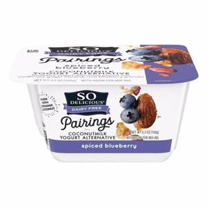 So Delicious Dairy Free Pairings Yogurt Alternative, Coconutmilk, Dairy Free, Spiced Blueberry