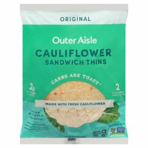 Outer Aisle Sandwich Thins, Cauliflower, Original