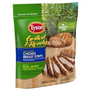 Tyson Grilled And Ready Fully Cooked Grilled Chicken Breast Strips (Frozen)