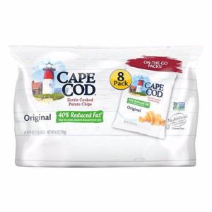 Cape Cod Potato Chips, Kettle Cooked, Original, 8 Pack