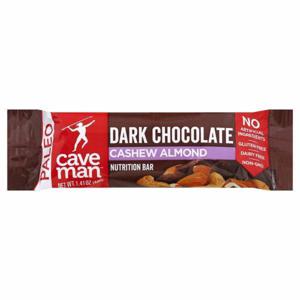 Caveman Nutrition Bar, Dark Chocolate, Cashew Almond