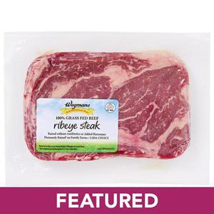 Wegmans 100% Grass Fed Beef Ribeye Steak