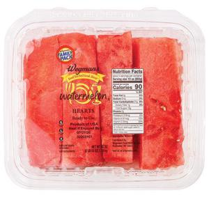 Wegmans Fresh Cut Watermelon, Hearts, FAMILY PACK